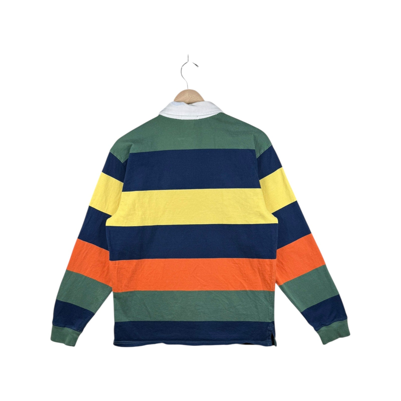 Vintage Youth Polo Ralph Lauren Striped Rugby Long Sleeve Polo