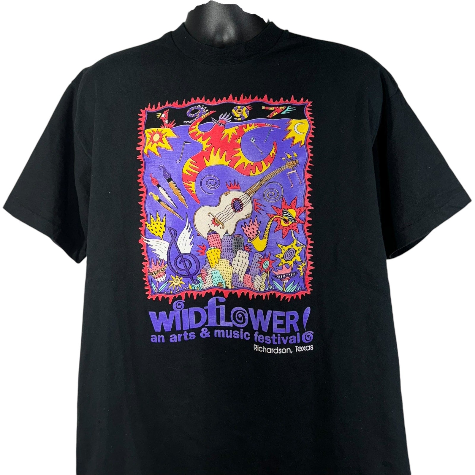 Vintage Wildflower Arts And Music Festival Tee 90s