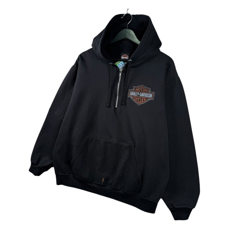 Vintage Harley Davidson Quarter Zip Pullover Hoodie