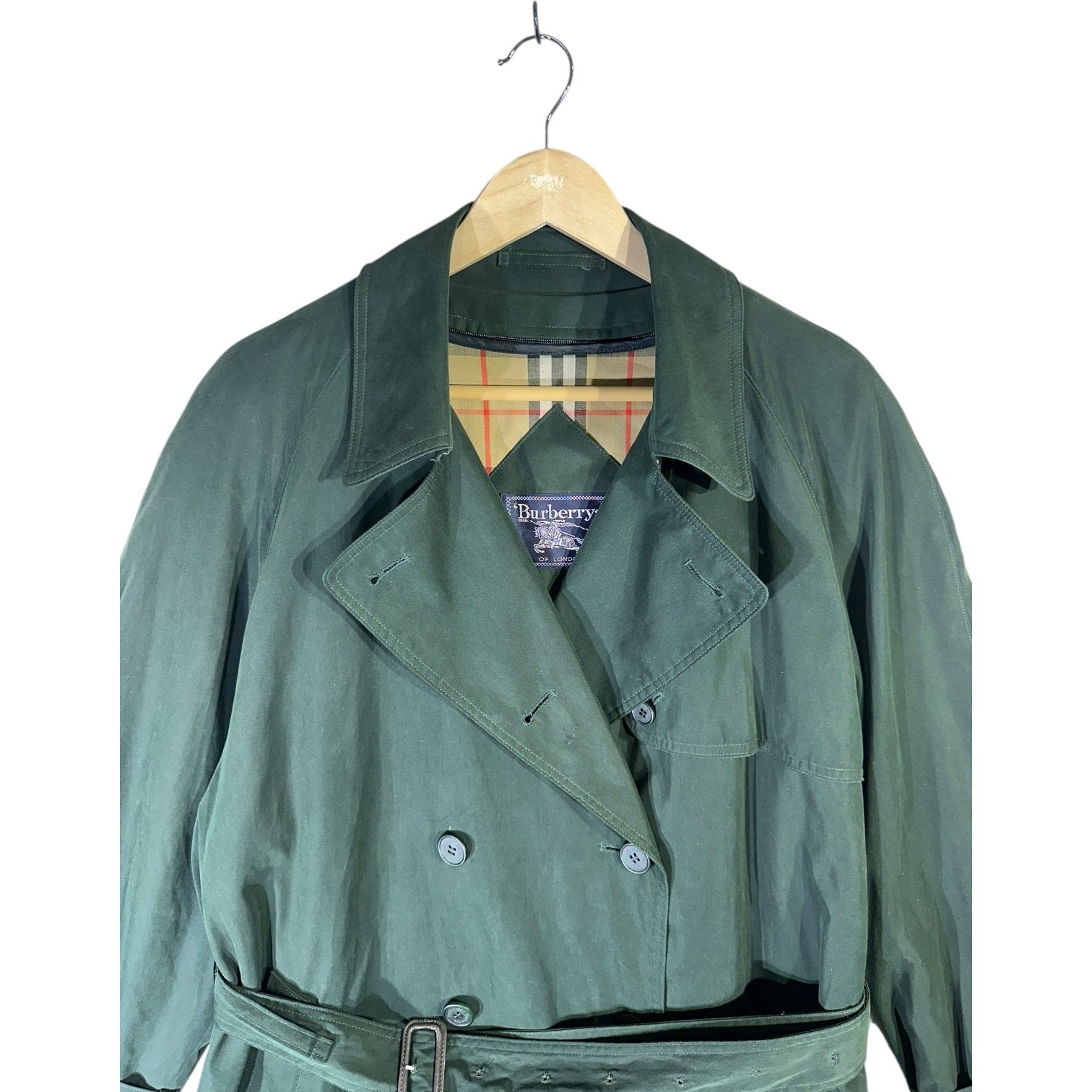 Vintage Women's Burberry's Wool Belted Trench Coat