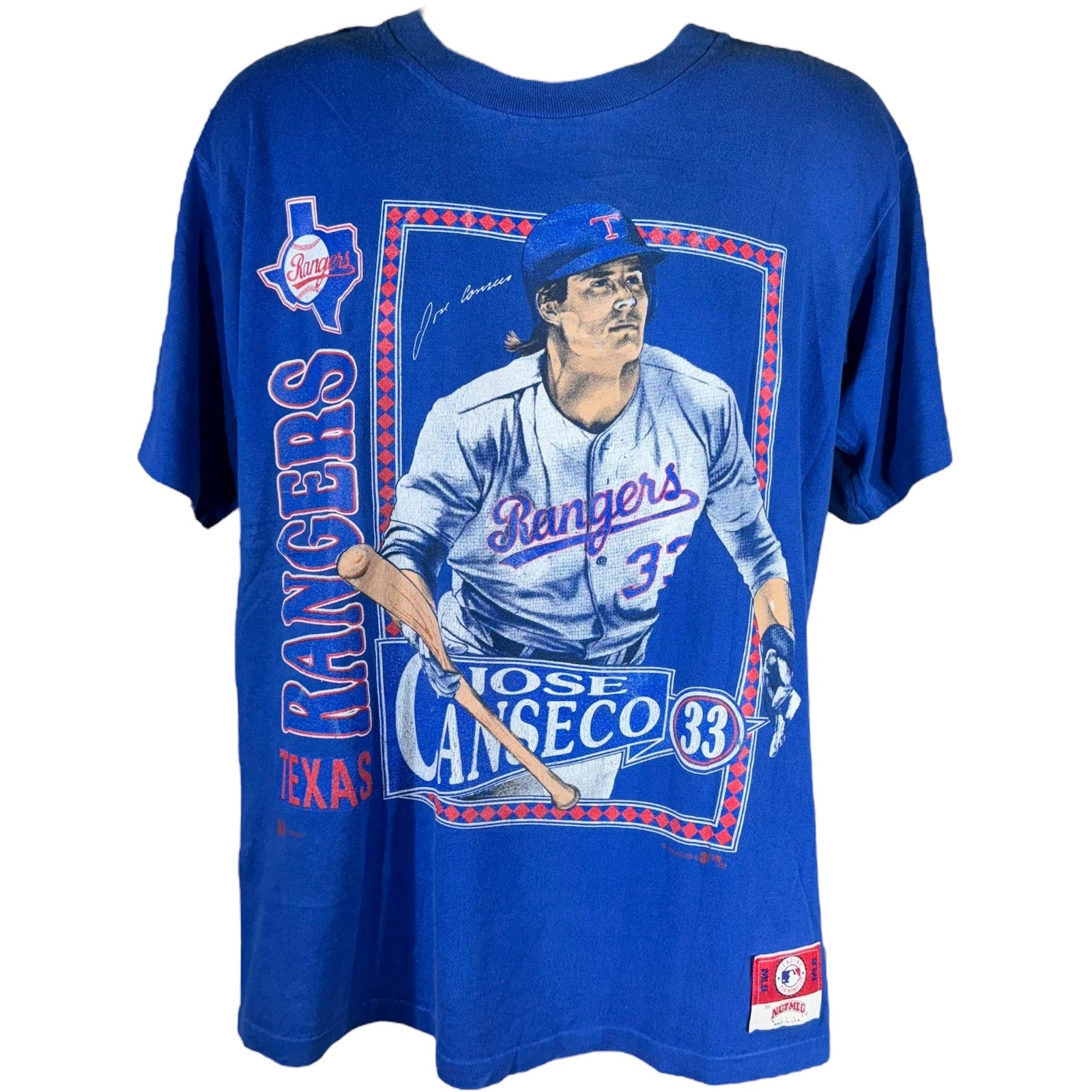 Vintage MLB Texas Rangers Jose Canseco Nutmeg Tee