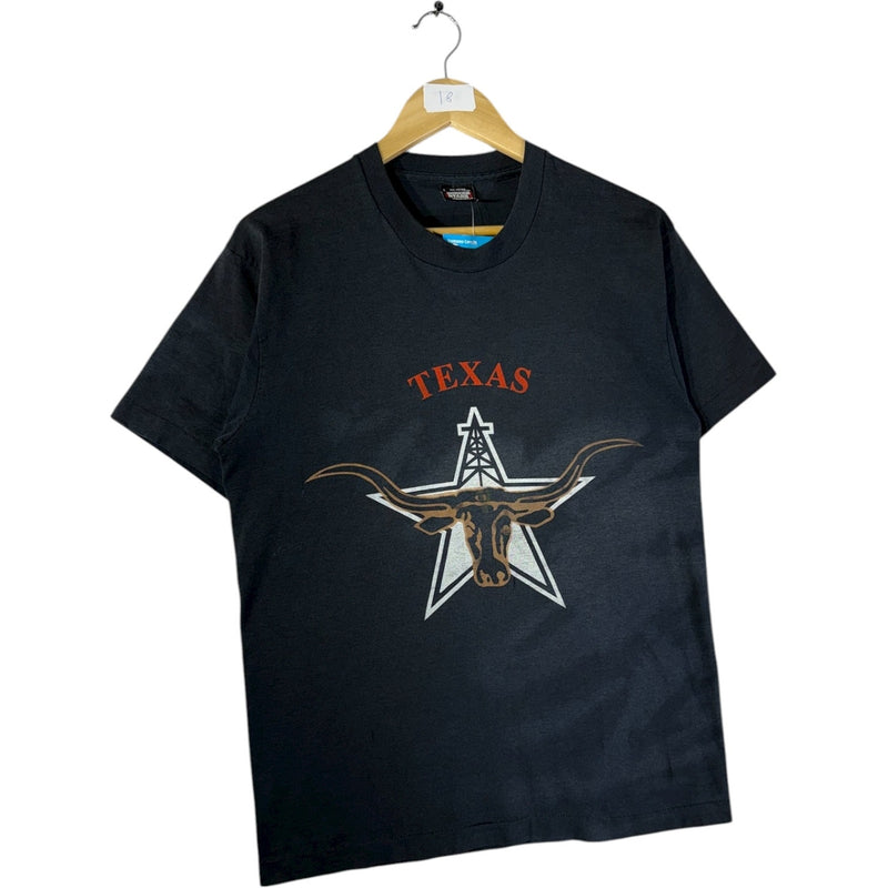 Vintage Texas Longhorn Oil Rig Star Graphic T-Shirt