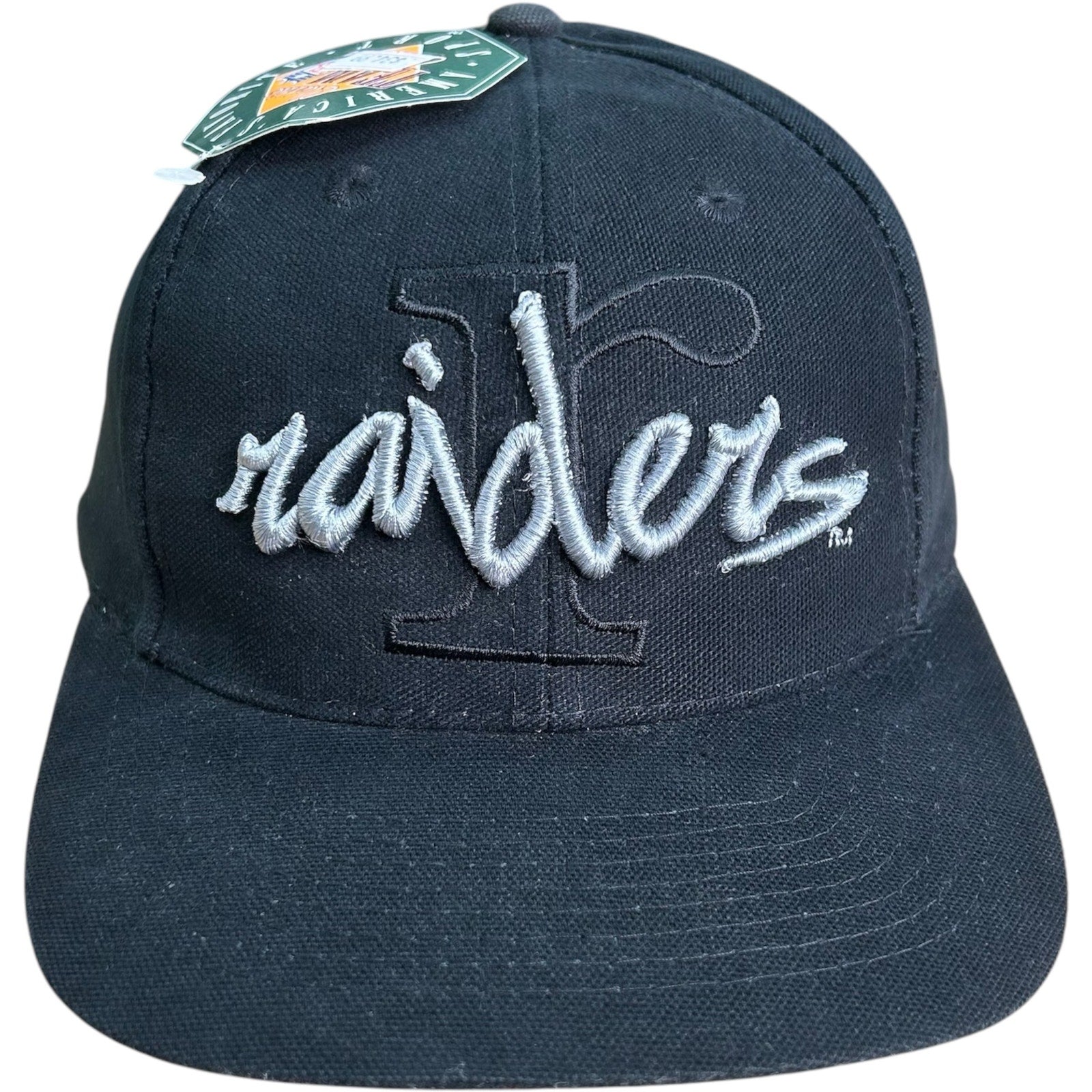 Vintage NWT Los Angeles Raider Spellout NFL Snapback Hat