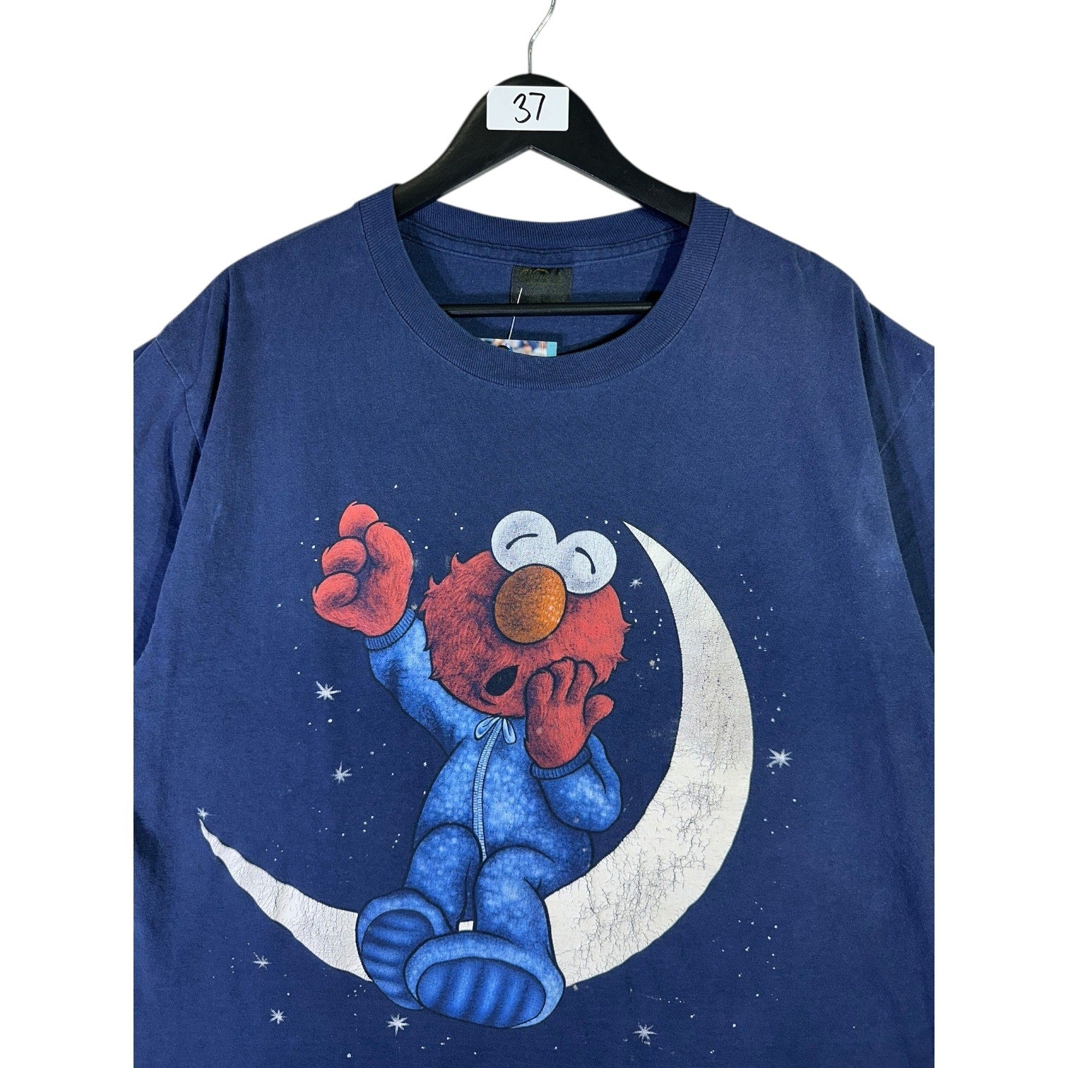 Vintage lmo Sitting on Moon Sesame Street T-Shirt