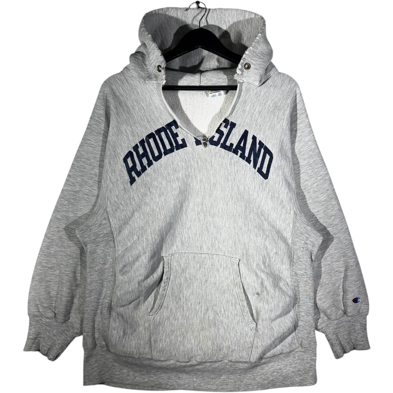 Vintage Champion Reverse Weave Rhode Island Spellout Hoodie