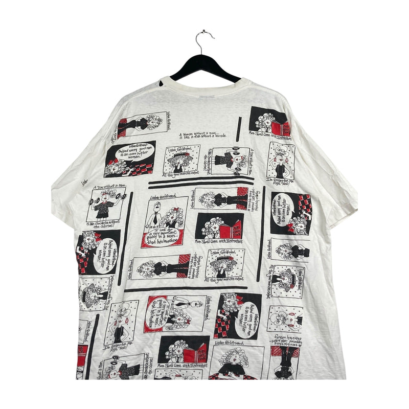 Vintage Comic Strip Graphic Short Sleeve T-Shirt