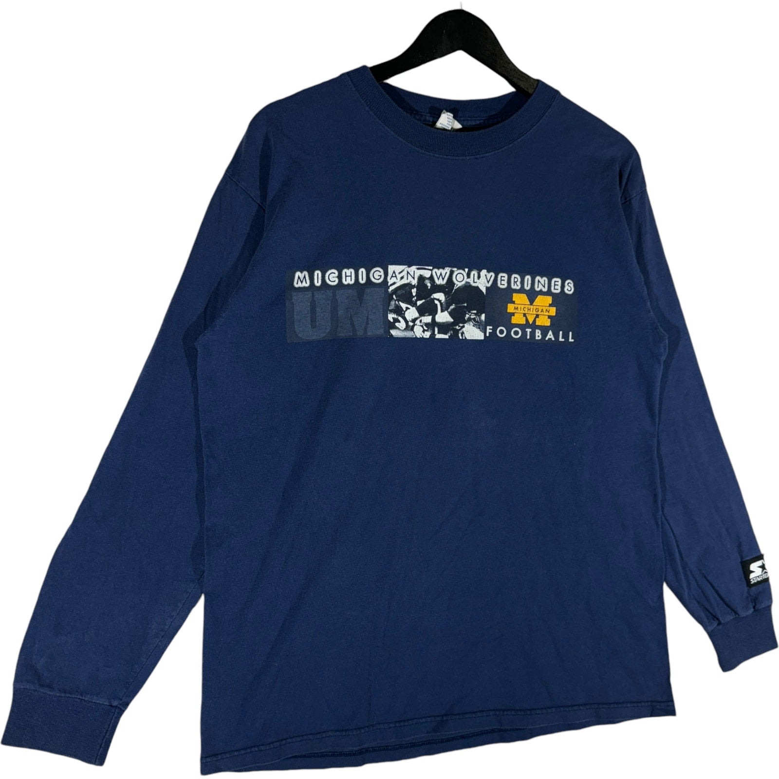 Vintage Starter Michigan Wolverines Football Long Sleeve 90s