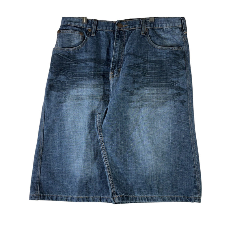 Vintage Brooklyn Express Wide Leg Denim Shorts 38
