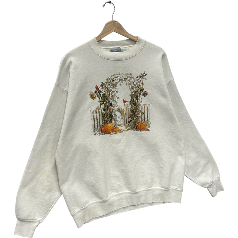 Vintage Fall Nature Portrait Crewneck 90s