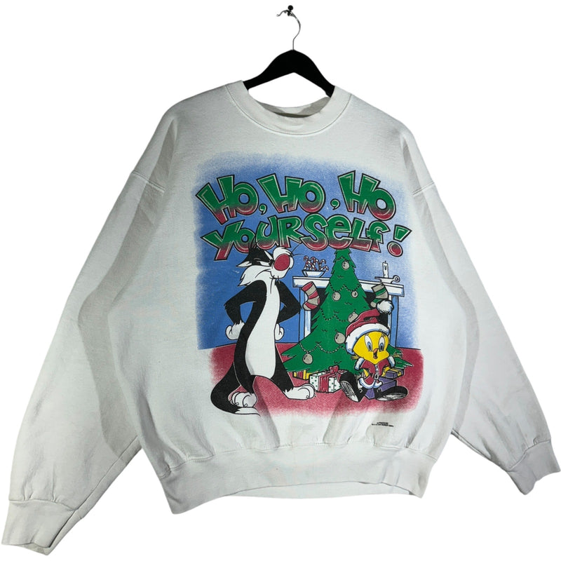 Vintage "Ho, Ho, Ho!" Sylvester & Tweety Christmas Crewneck