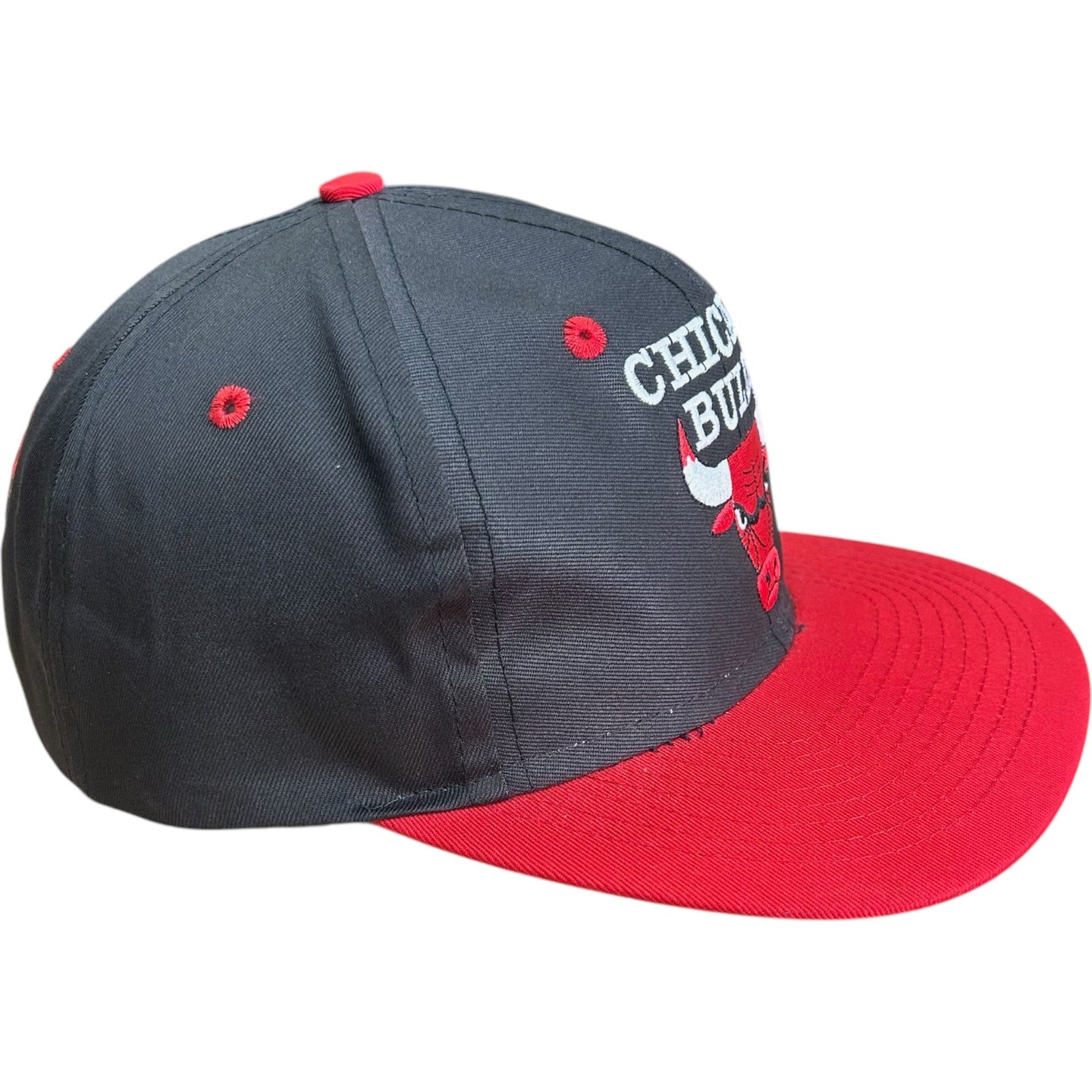 Vintage Chicago Bulls Spellout Embroidered NBA Snapback 90s Hat