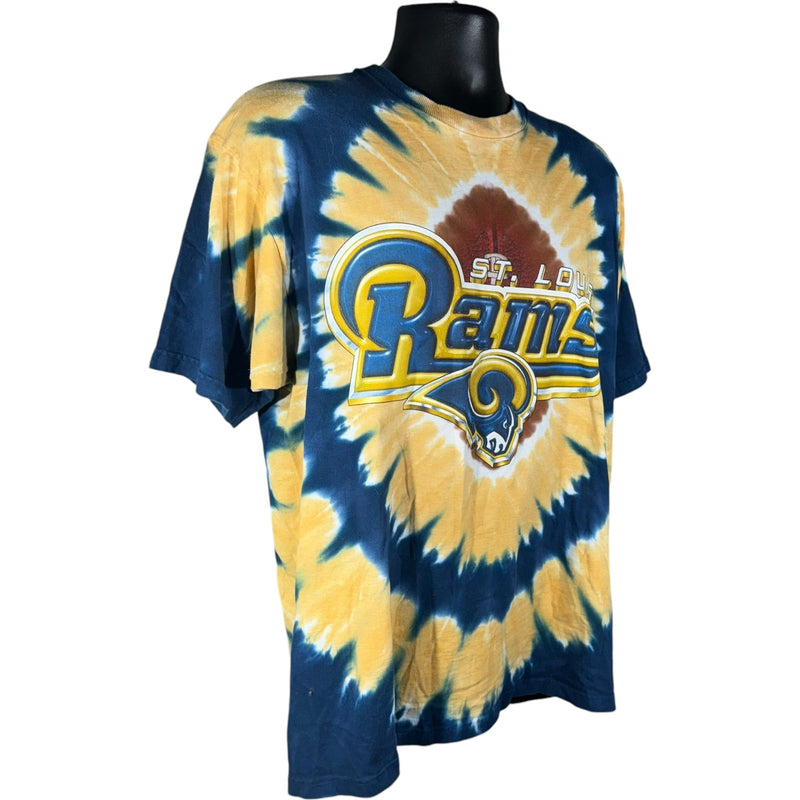 Vintage Liquid Blue NFL St. Louis Rams Tie Dye Tee