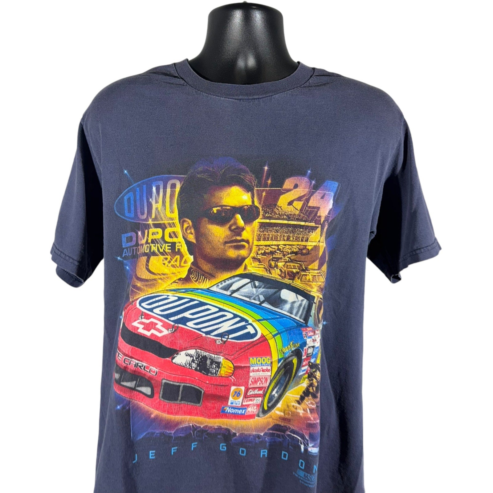 Vintage NASCAR Jeff Gordon DuPont Monte Carlo 24 Racing Tee