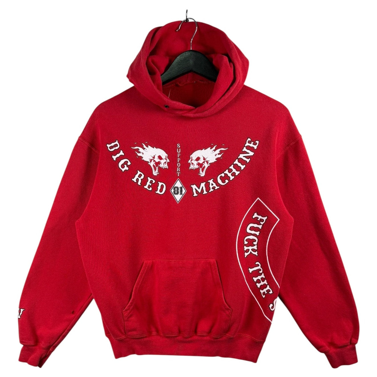 Vintage Big Red Machine 81 Print Hoodie