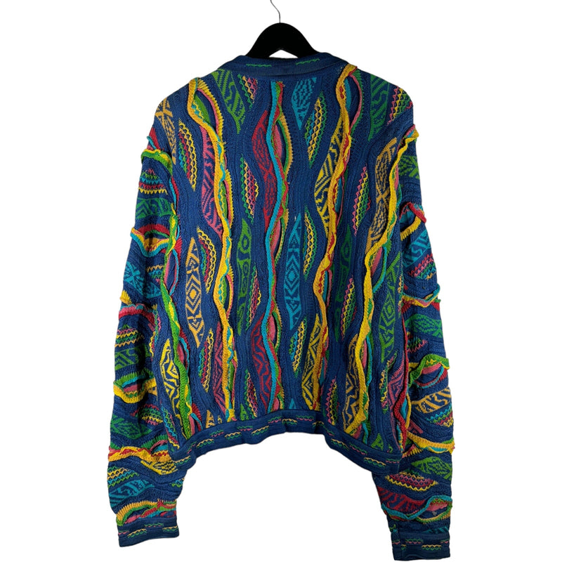 Vintage Coogi 3D Knit 1/4 Zip Sweater