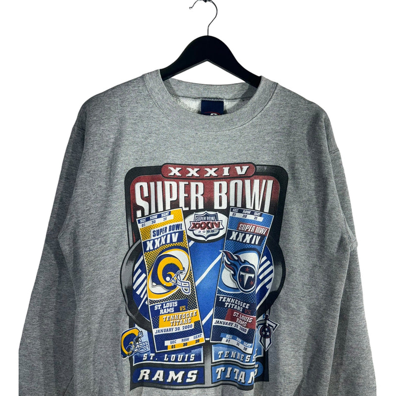 Vintage Super Bowl XXXIV Rams vs. Titans Pro Player Crewneck