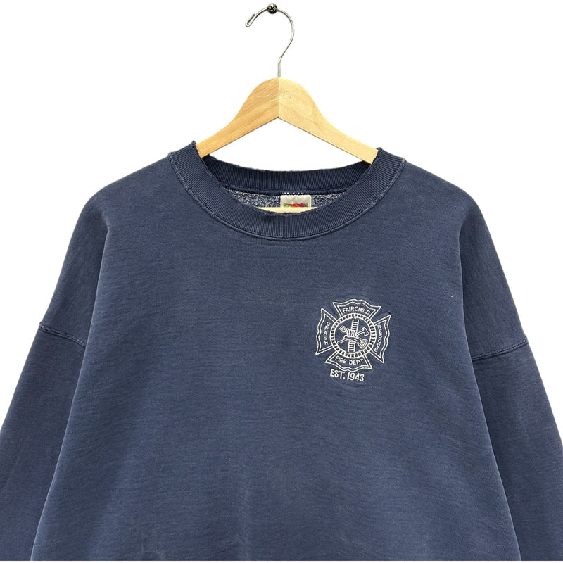 Vintage Fairfield Fire Department Crest Crewneck 90s