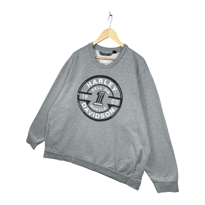Vintage Harley Davidson Hell On Wheels Graphic Crewneck