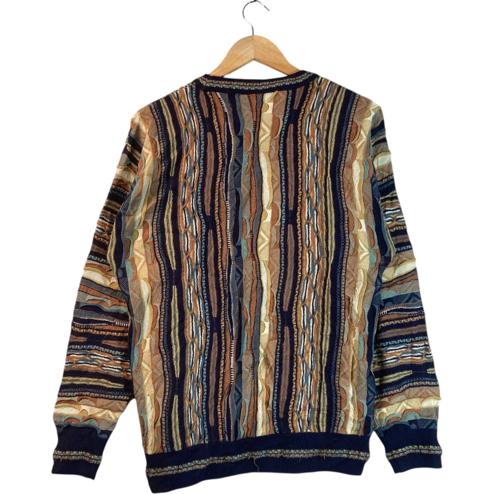 Vintage Coogi 3D Diamond Abstract Knit Sweater