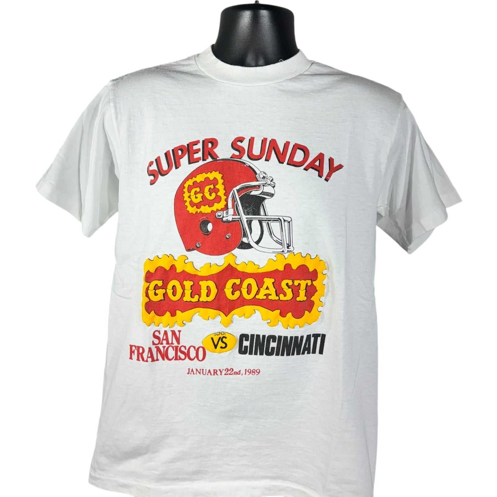 Vintage Super Bowl XXIII SanFrancisco vs Cincinnati Tee 1989