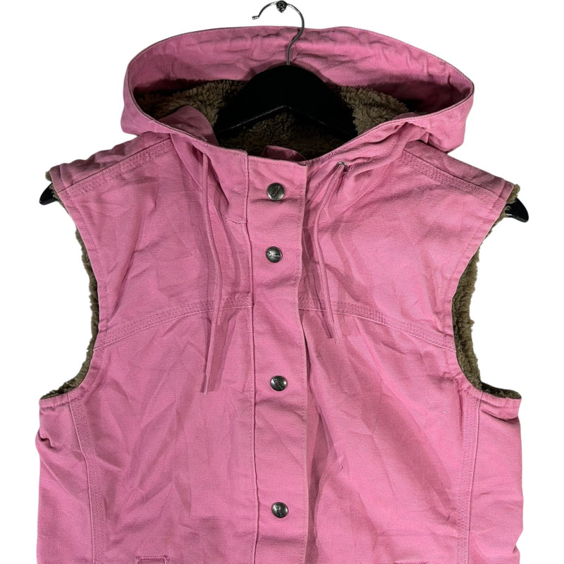 Vintage Women's Carhartt Hooded Sherpa-Lined Vest