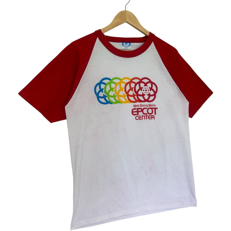 Vintage Disney World Epcot Center Logo Souvenir Raglan Tee