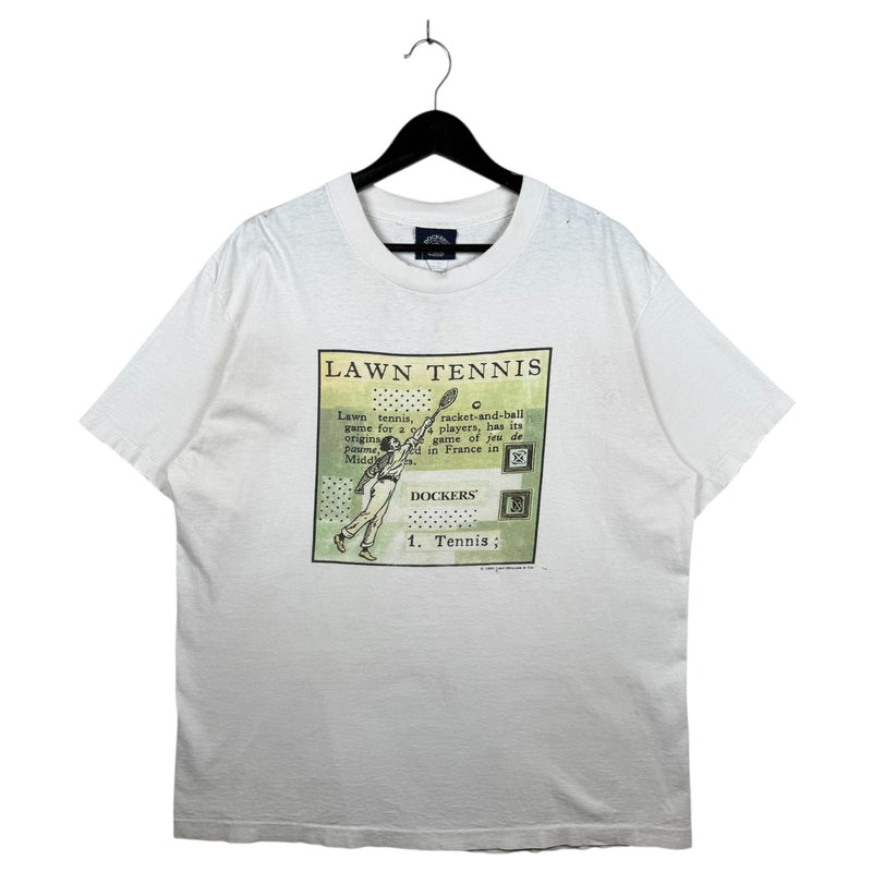 Vintage Dockers Lawn Tennis 90s Graphic T-Shirt