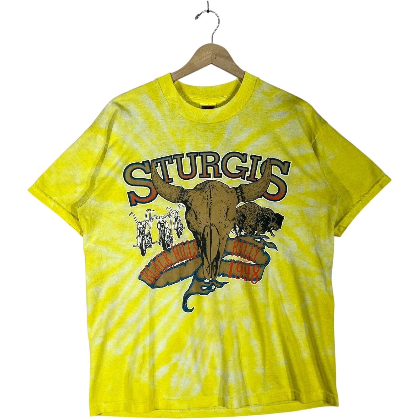 Vintage Sturgis Black Hills Rally Tie Dye Tee 1998