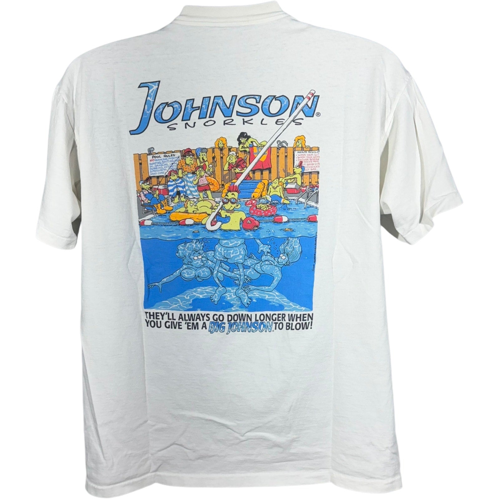 Vintage Big Johnson Snorkle Raunchy Humour Tee 90s