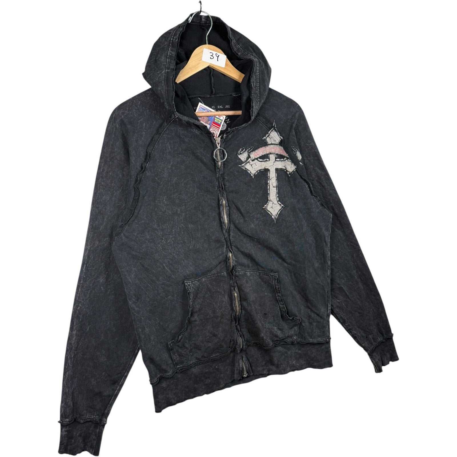 Vintage Affliction Live Fast Full Zip Hoodie
