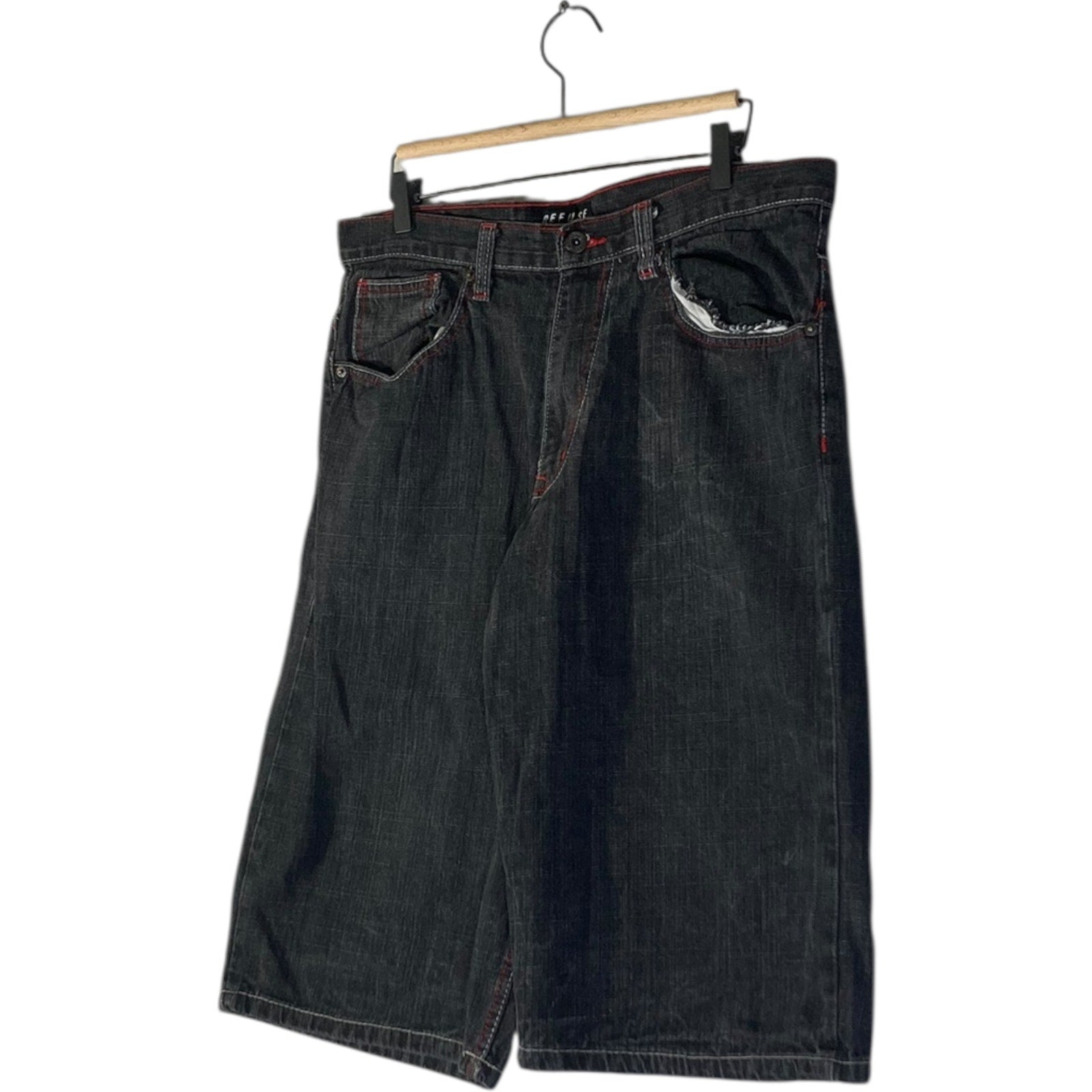 Vintage Refuse Bermuda Denim Jean Shorts 34x15