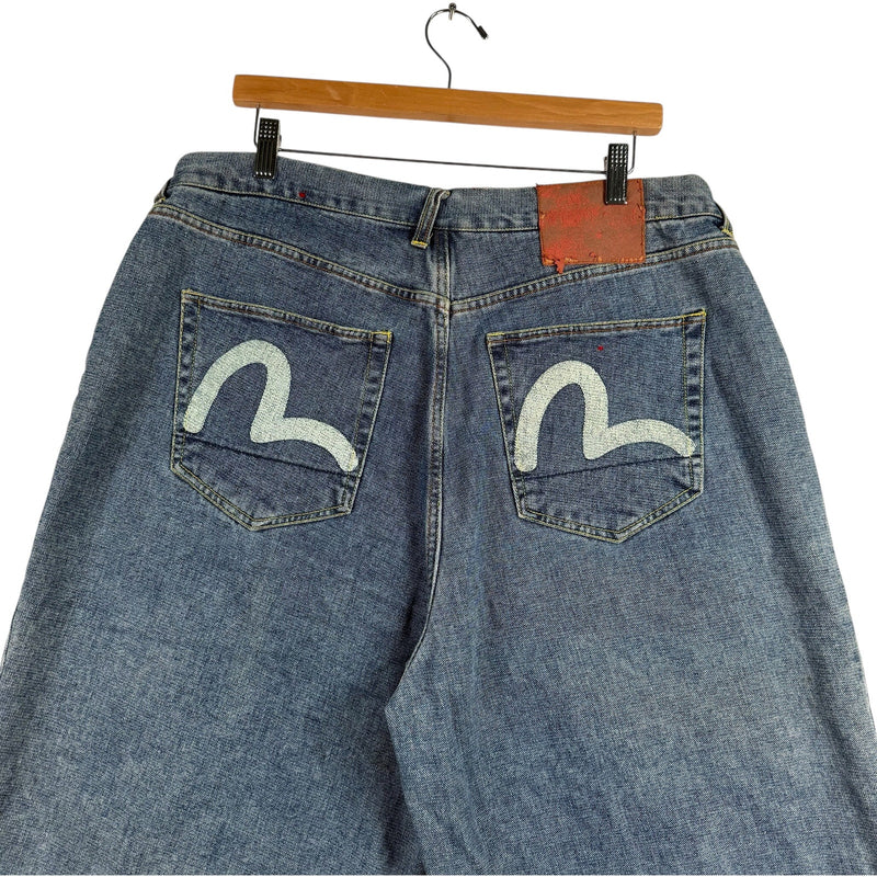 Y2K Evisu Denim Shorts 36