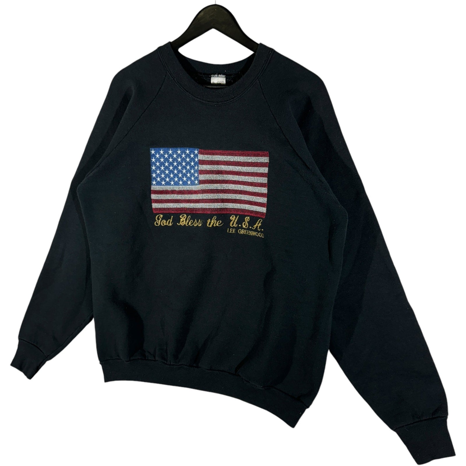 Vintage "God Bless The U.S.A." American Flag Crewneck