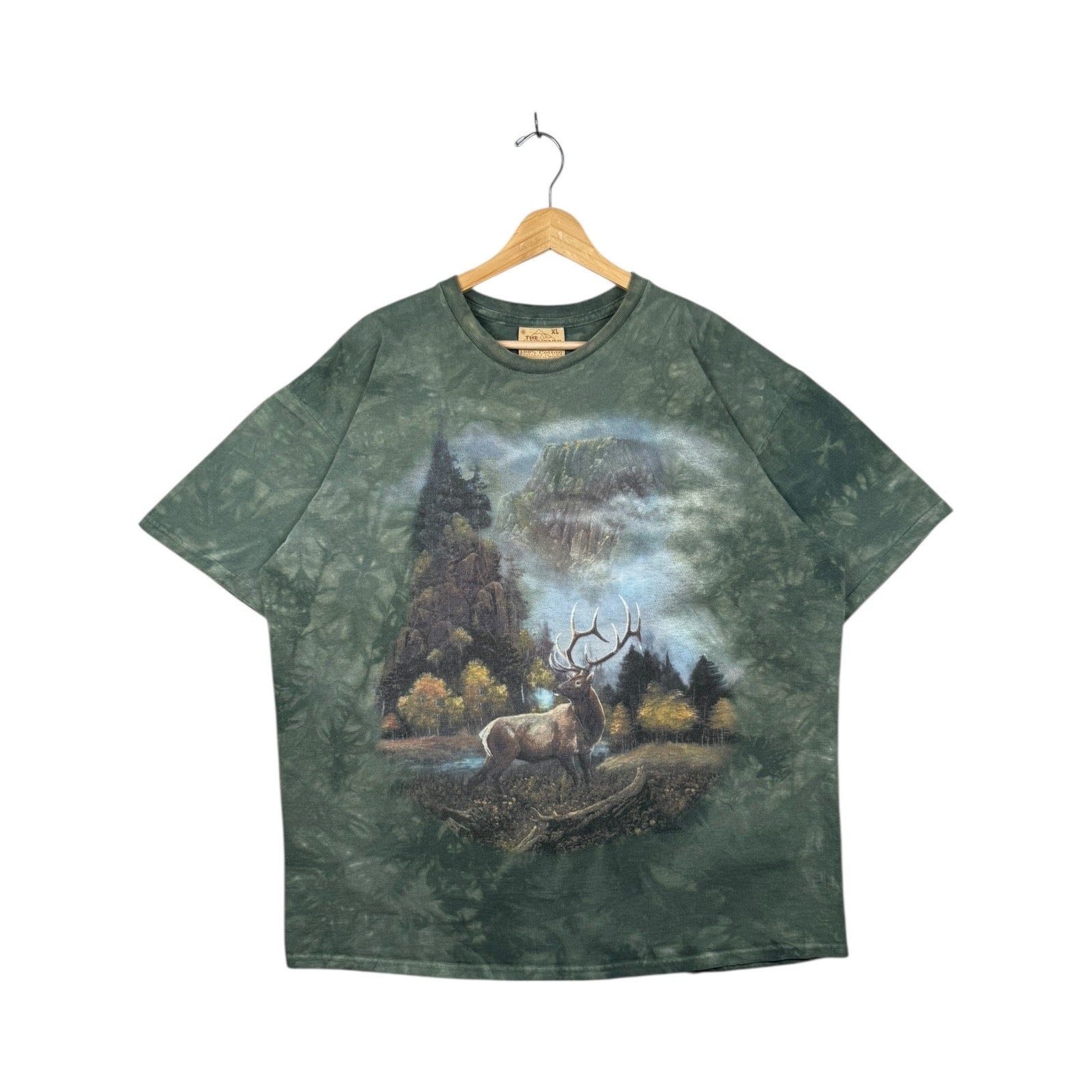 Vintage The Mountain Elk Deer Tie Dye T-Shirt