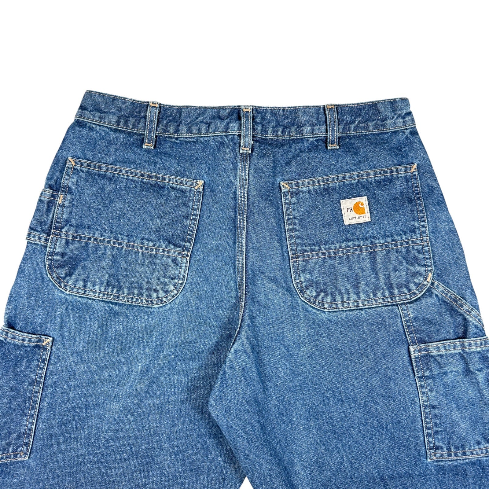 Vintage Carhartt Cut Off Denim Carpenter Shorts 36