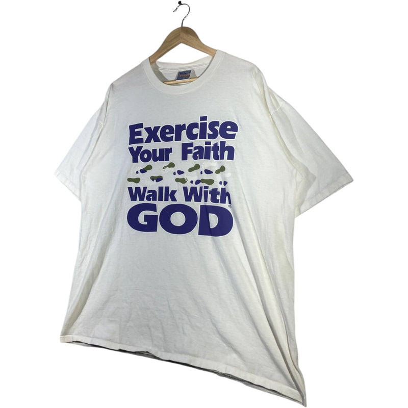 Vintage Exercise Your Faith Walk With God Short Sleeve T-Shirt