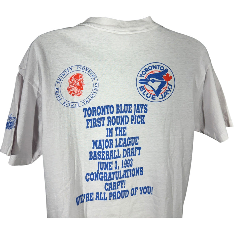 Vintage Charles Carpenter Trinity High School Blue Jays Caricature Tee