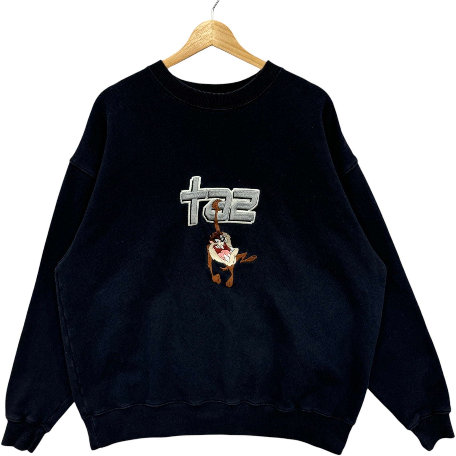 Vintage Looney Tunes Taz Embroidered Pullover Crewneck