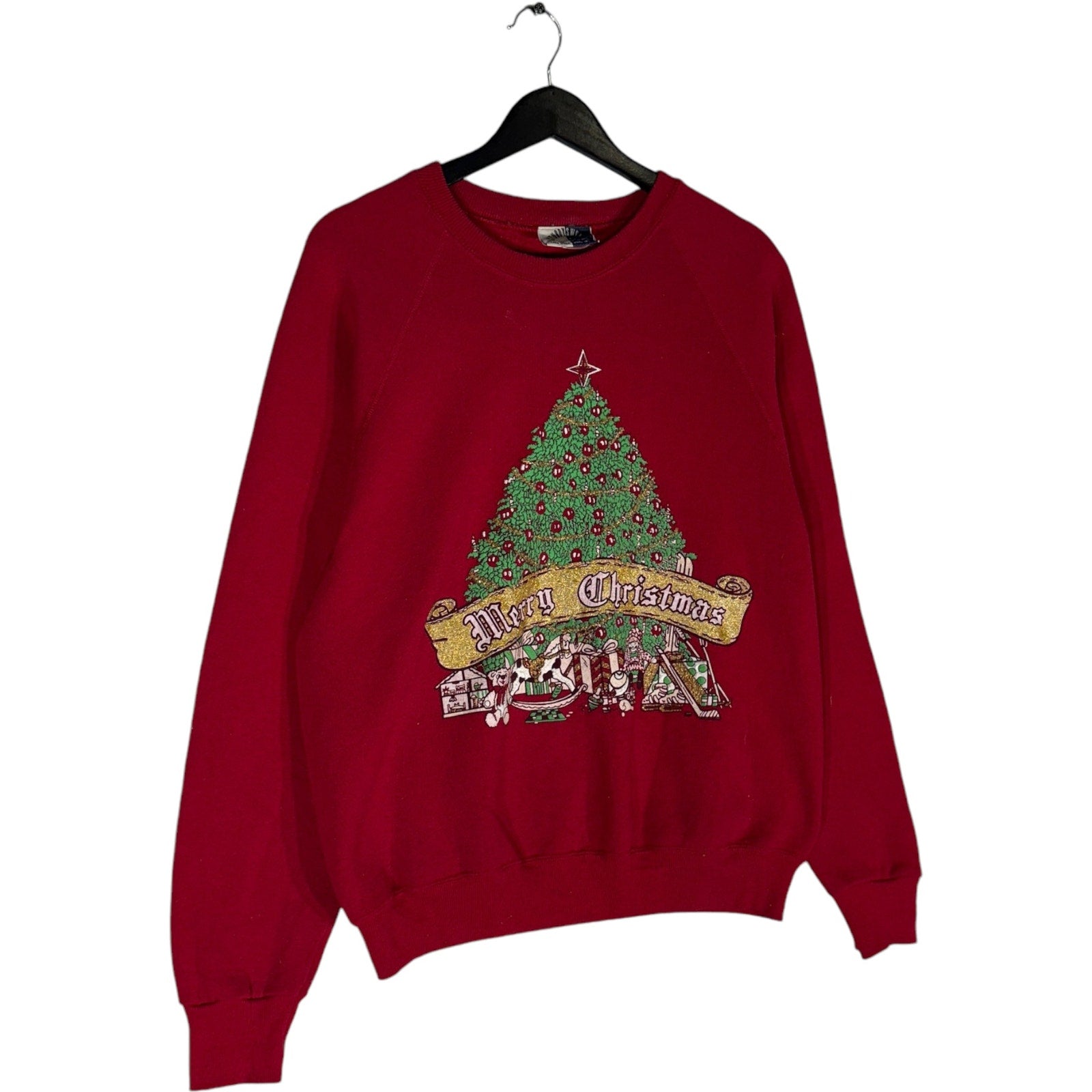 Vintage "Merry Christmas" Christmas Tree Crewneck 90s