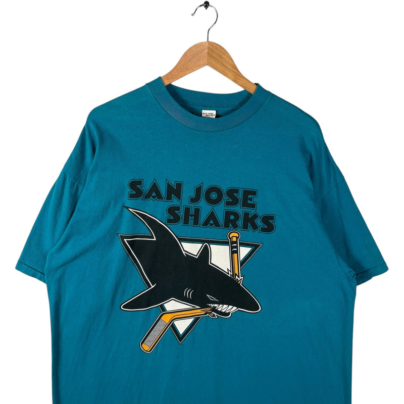 Vintage San Jose Sharks Logo NHL Tee 90s