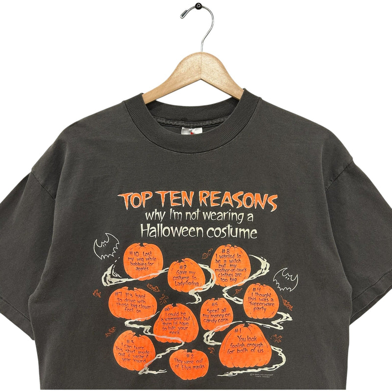 Vintage Top Ten Reasons Halloween..Costume Novelty Tee