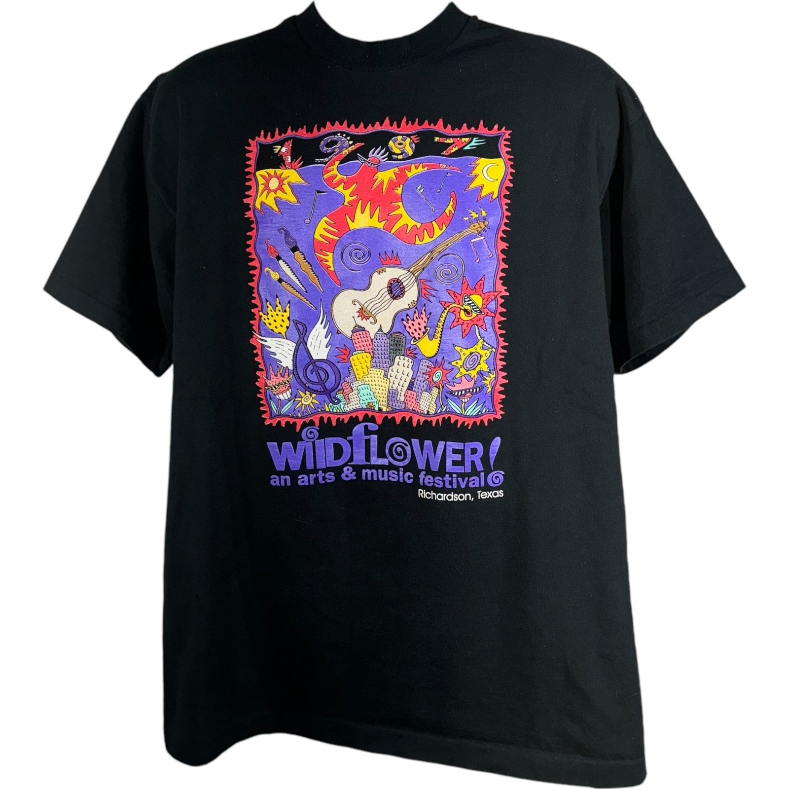 Vintage Wildflower Arts And Music Festival Tee 90s