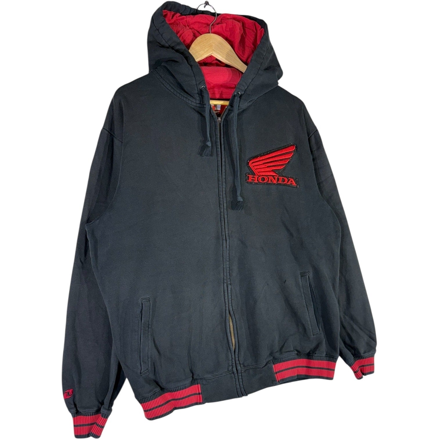 Vintage Honda Racing Zip-Up Hoodie