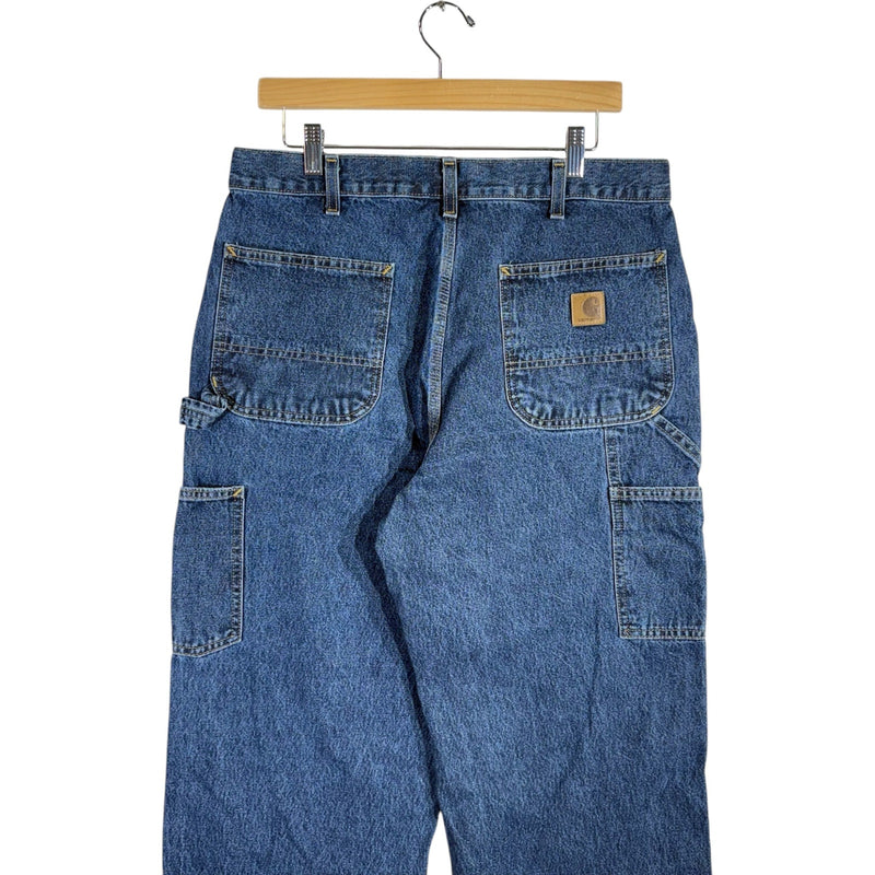 Vintage Carhartt Loose Fit Denim Carpenter Pants 34x32