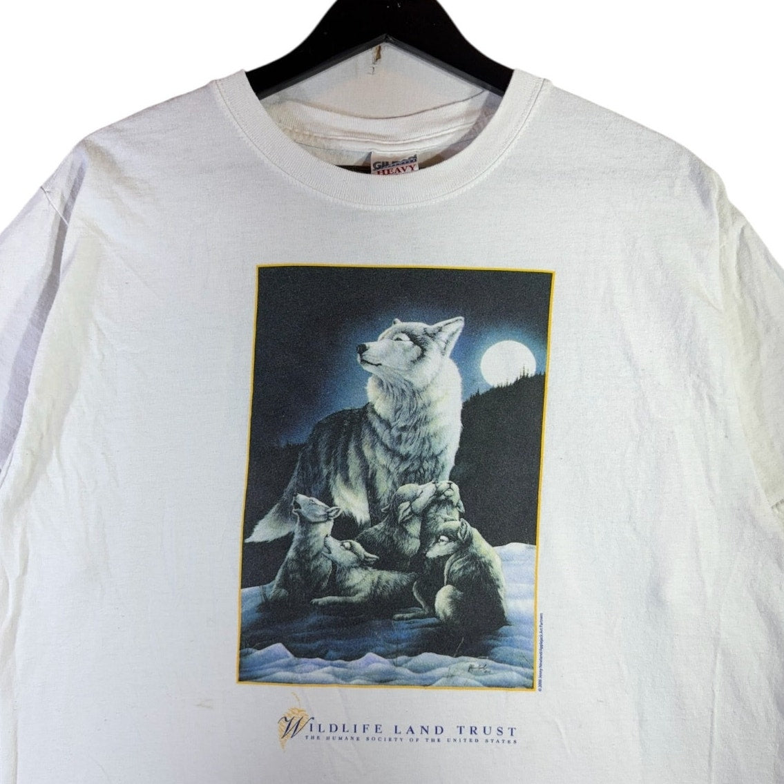 Vintage Wildlife Land Trust Wolf Graphic T-Shirt