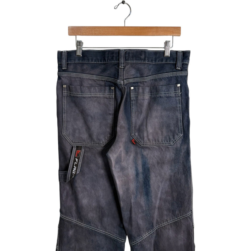 Vintage Flag Straight Leg Denim Carpenter Pants 34x32