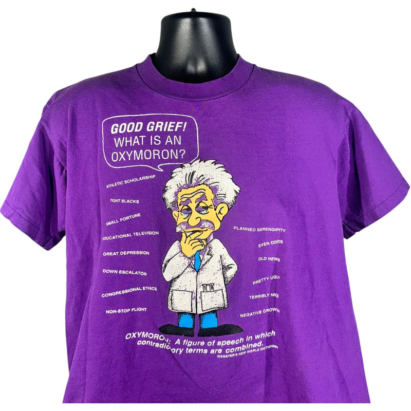 Vintage Albert Einstein Oxymoron Humour Tee 90s