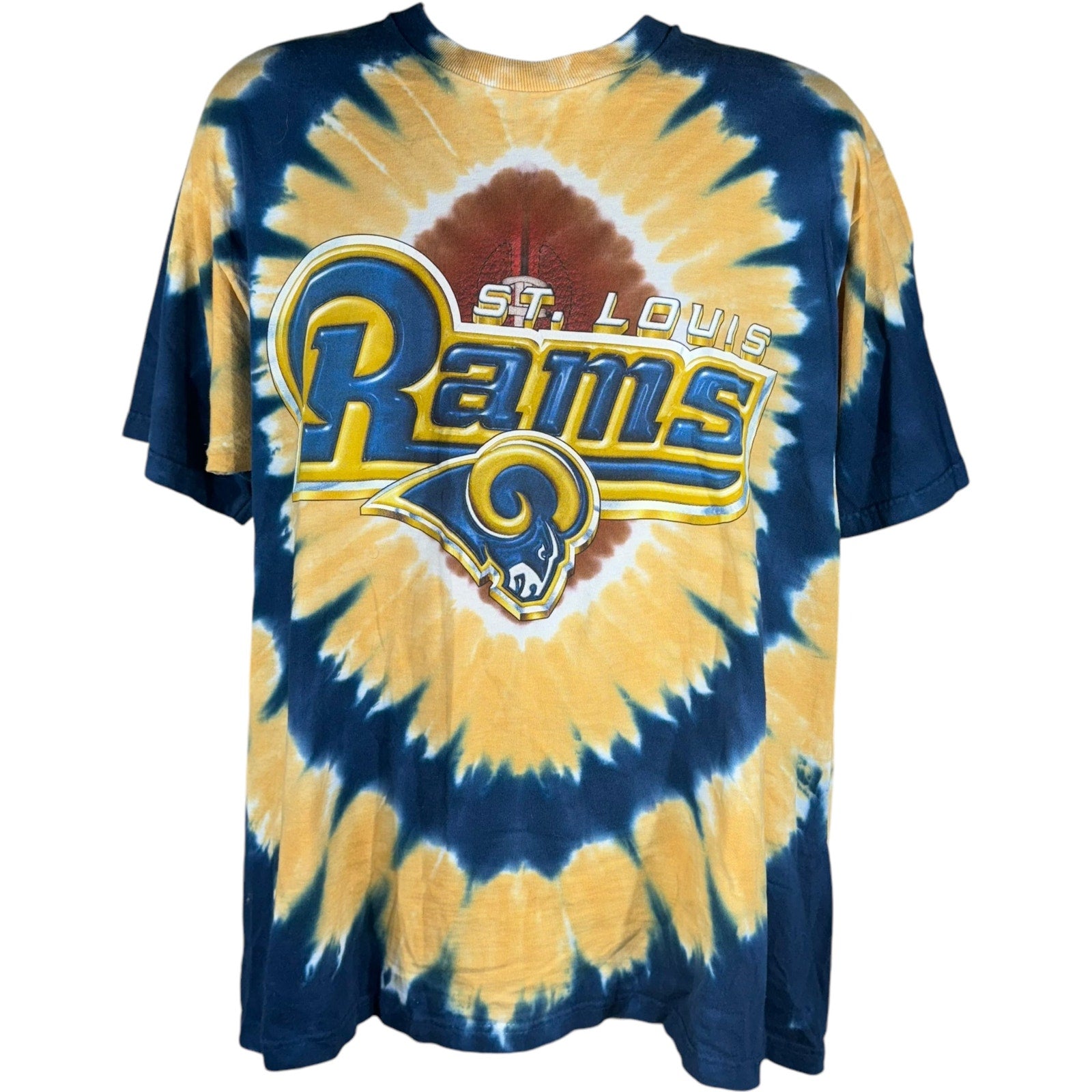 Vintage Liquid Blue NFL St. Louis Rams Tie Dye Tee