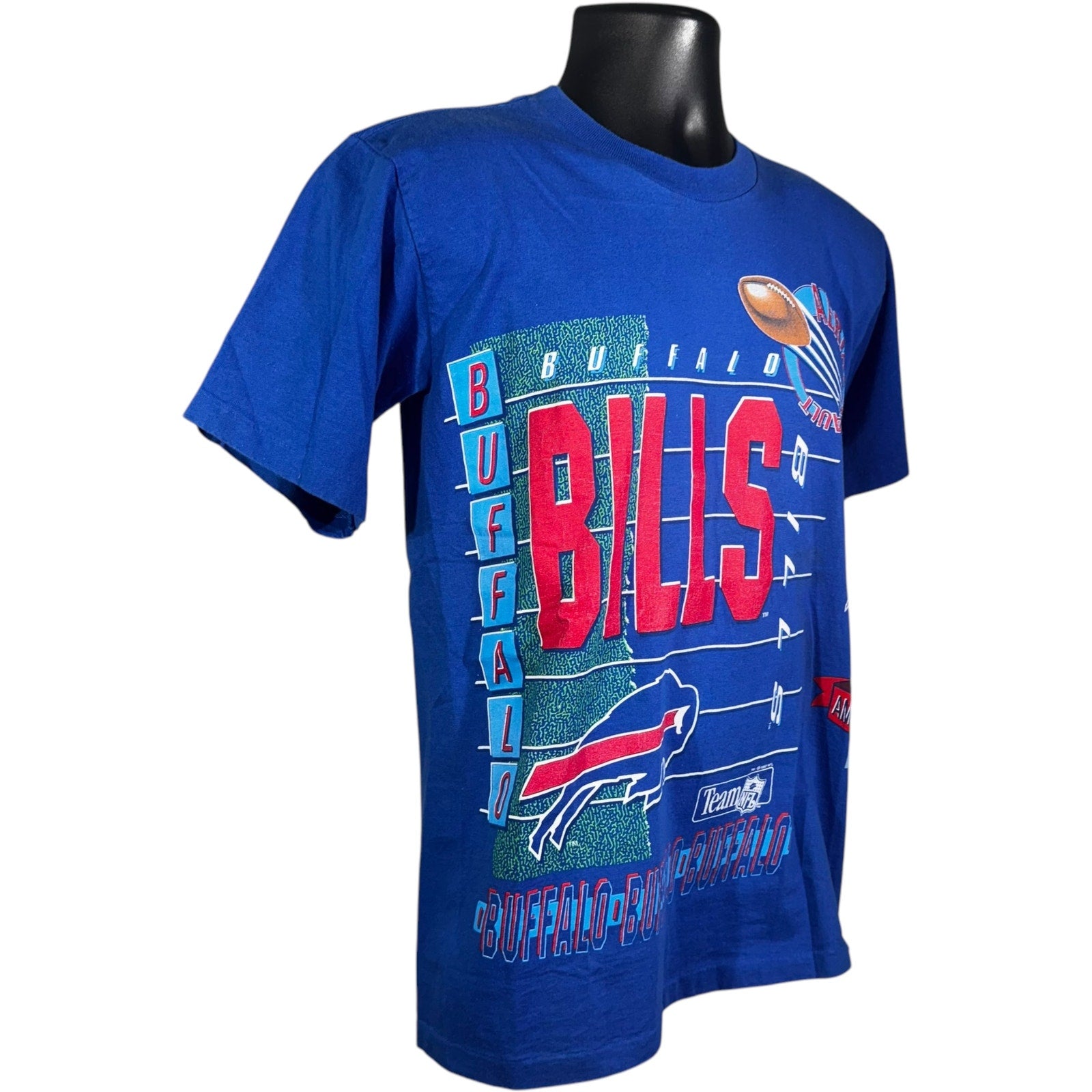 Vintage Salem Sportswear Buffalo Bills AOP Graphic Tee