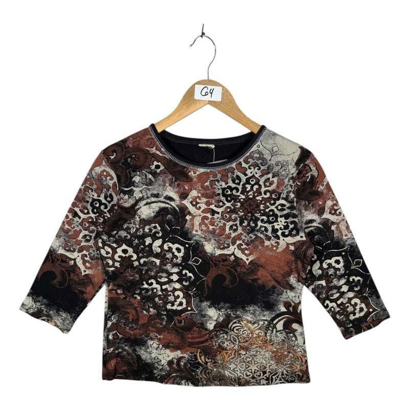 Vintage Floral 3/4 Sleeve Women's T-Shirt